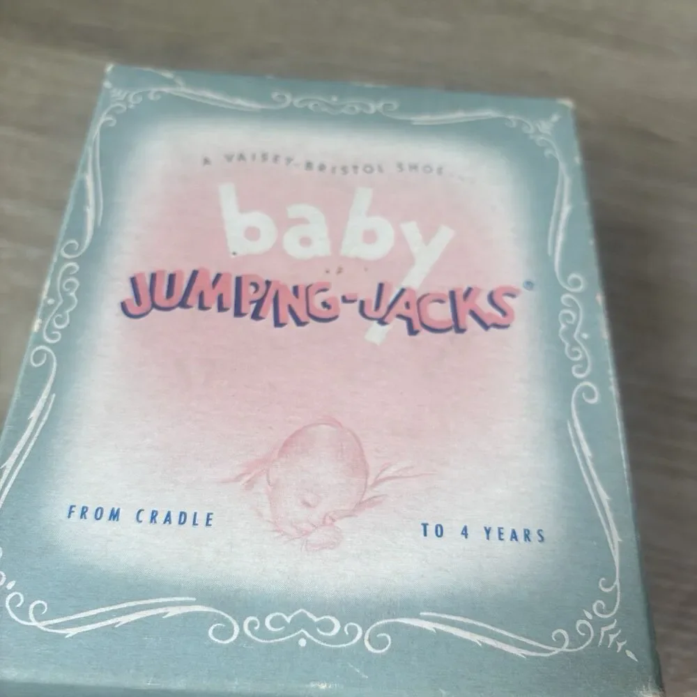 Vintage Baby Jumping Jacks Vaisey Bristol White Leather Shoes Size 3 D Boxed 50s